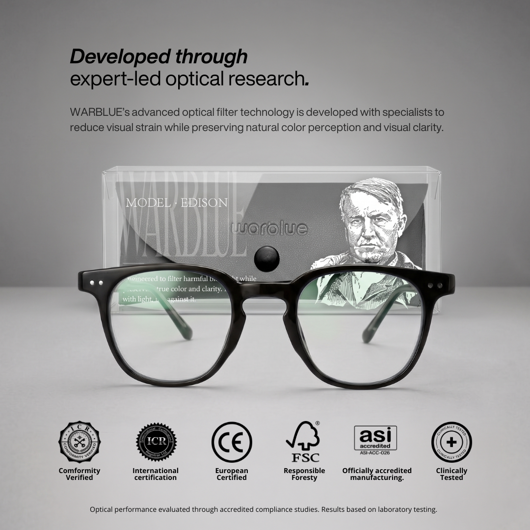 Edison – Gafas Transparentes · Sin Distorsión de Color